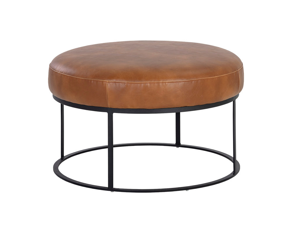 Picture of Elgin Ottoman - Tobacco Tan