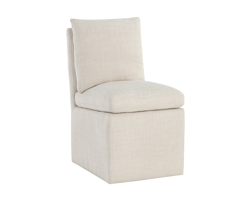 Picture of Glenrose Wheeled Dining Chair - Effie Linen