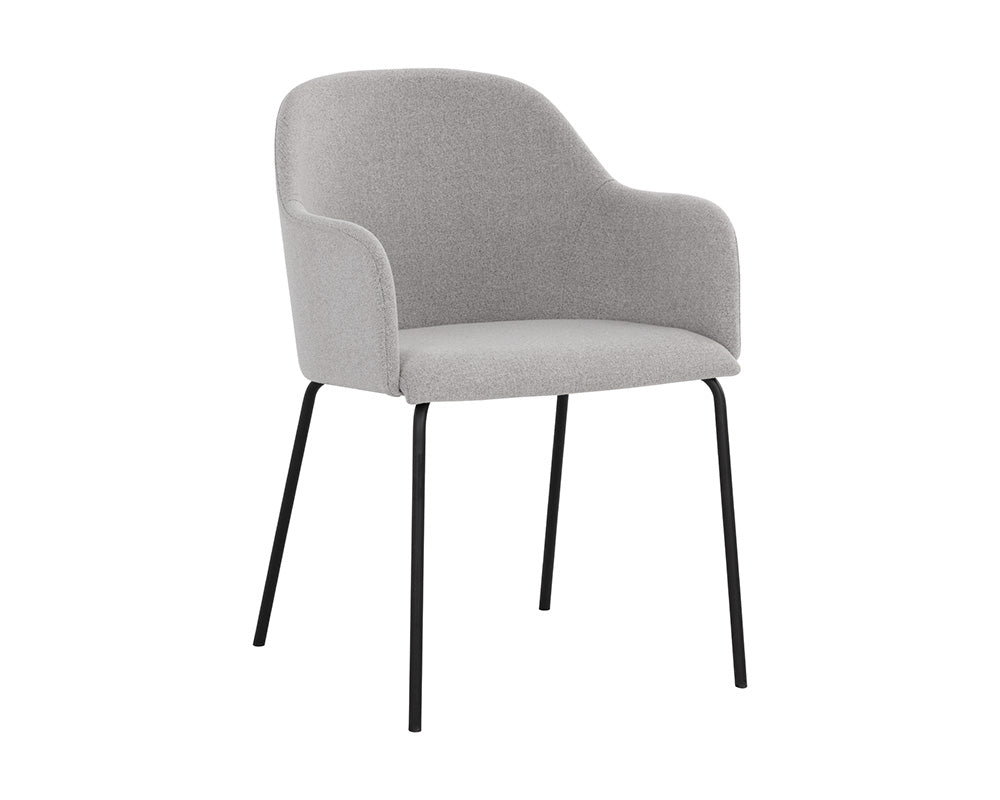 Picture of Hensley Dining Armchair - Mina Warm Grey