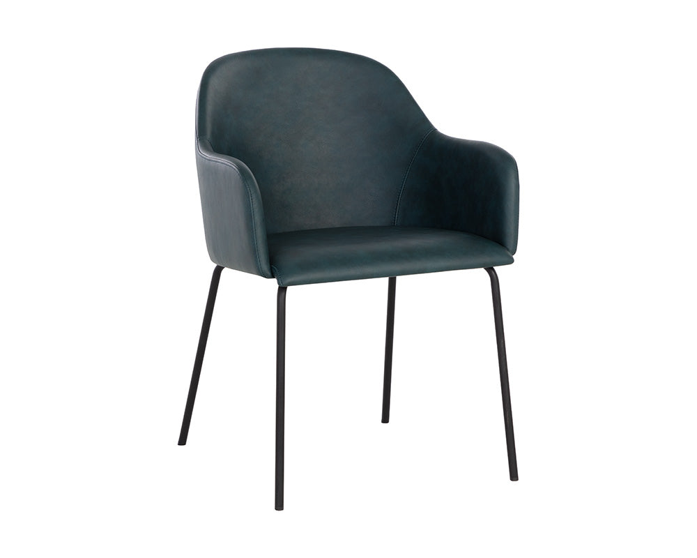 Picture of Hensley Dining Armchair - Dark Teal