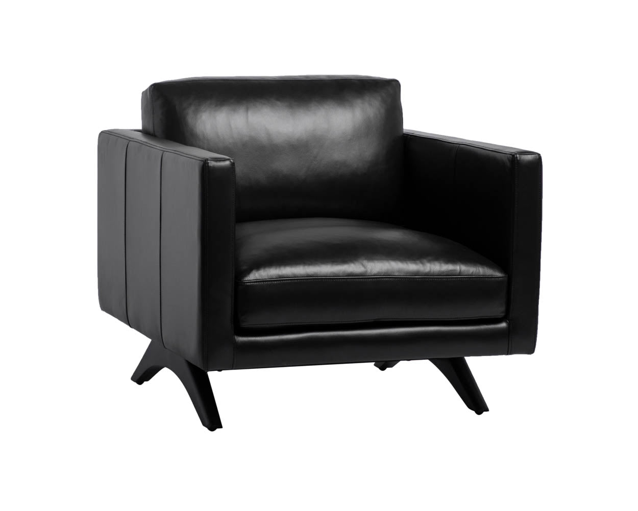 Picture of Rogers Armchair - Cortina Black Leather