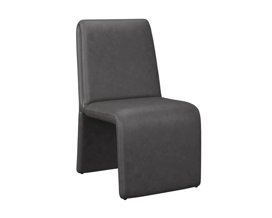 Picture of Cascata Dining Chair - Leather - Black