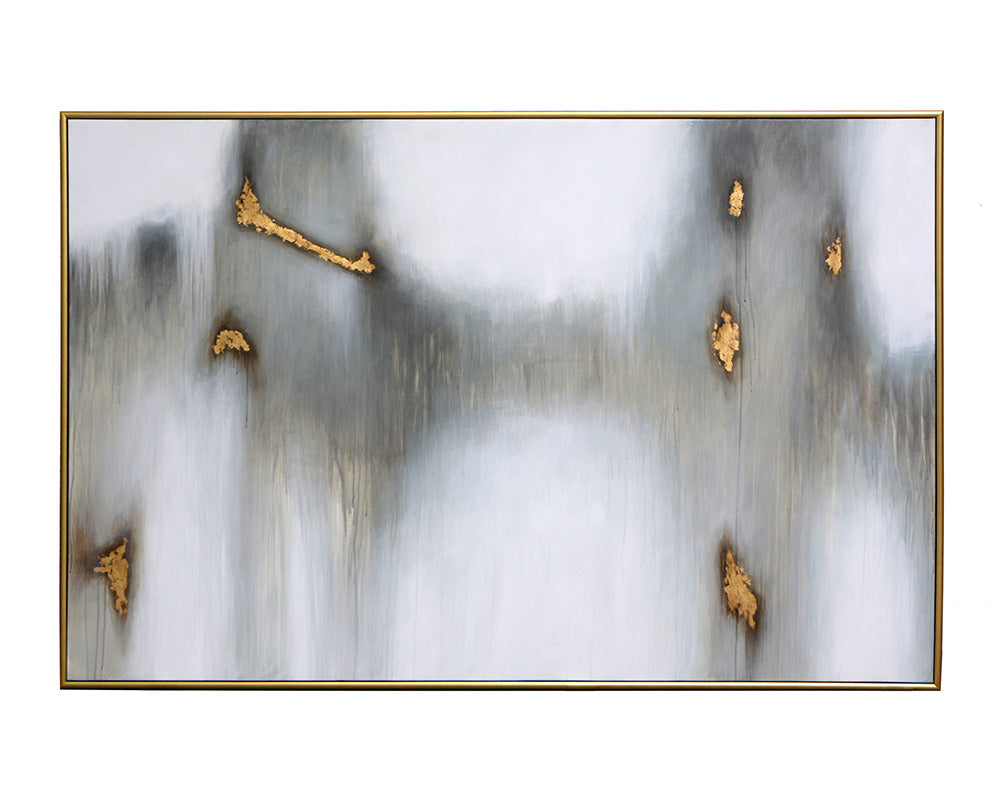 Picture of Water Marks - 72" x 48" - Gold Floater Frame