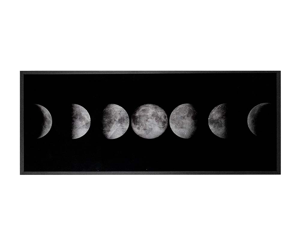 Picture of Moon Phases - 72" x 30" - Charcoal Frame