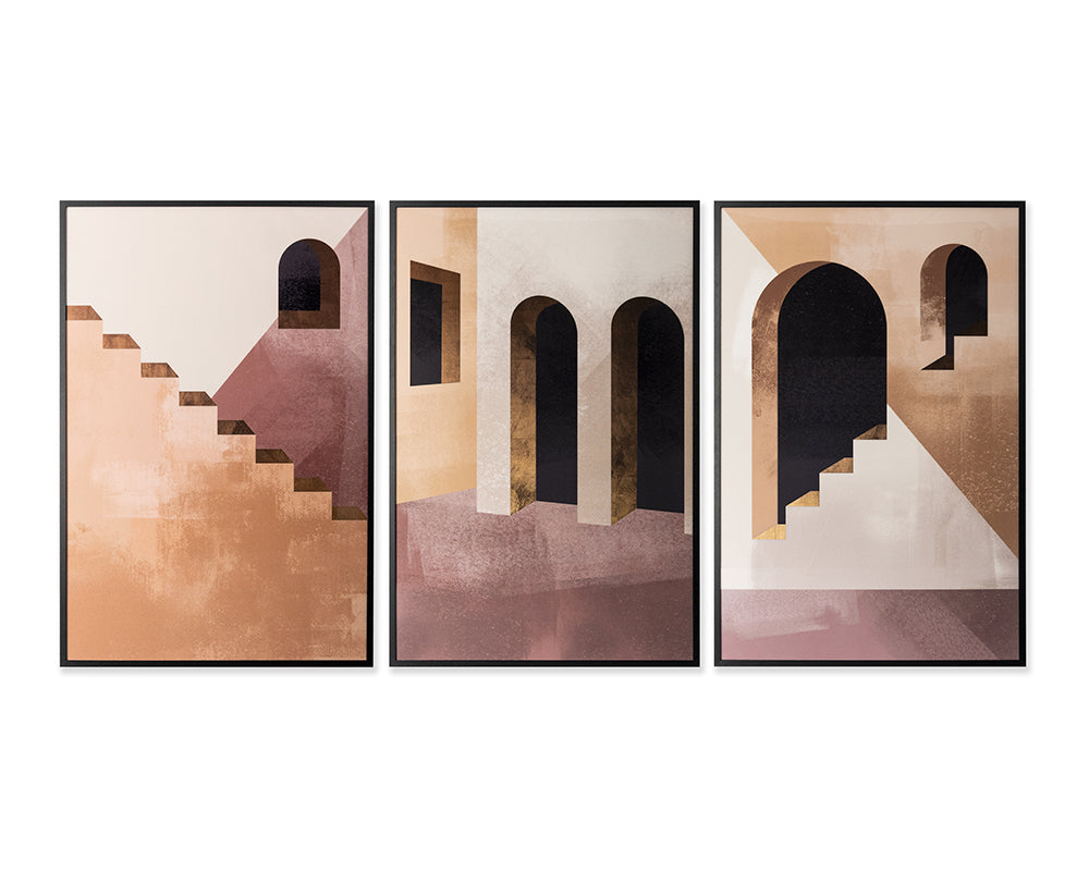 Picture of Sierra Nights (Set of 3) - 40" x 60" - Black Frame