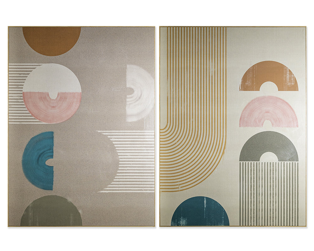 Picture of New Beginnings (Set of 2) - 48" x 64" - Natural Floater Frame