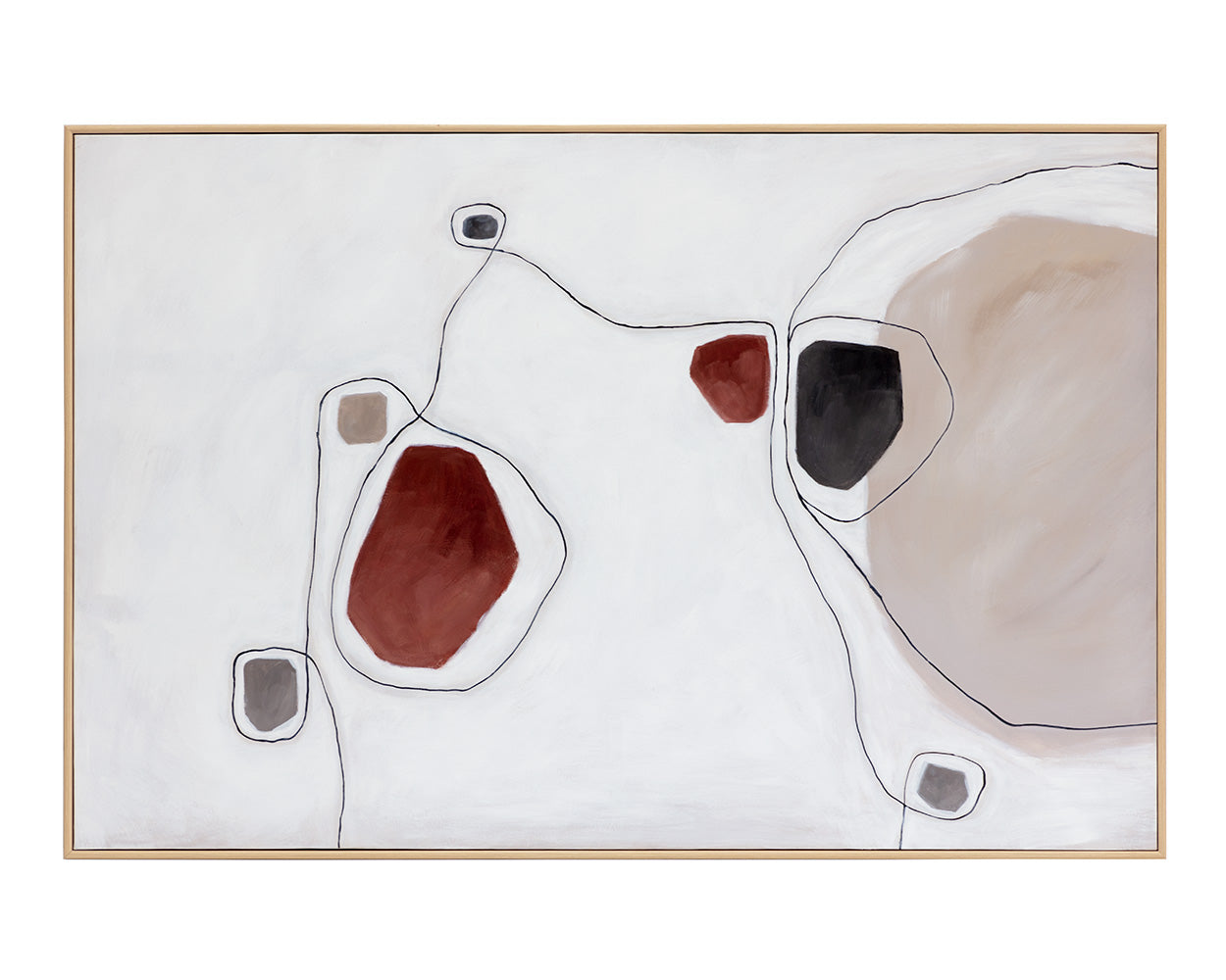 Picture of Connectivity - 72" x 48" - Natural Floater Frame