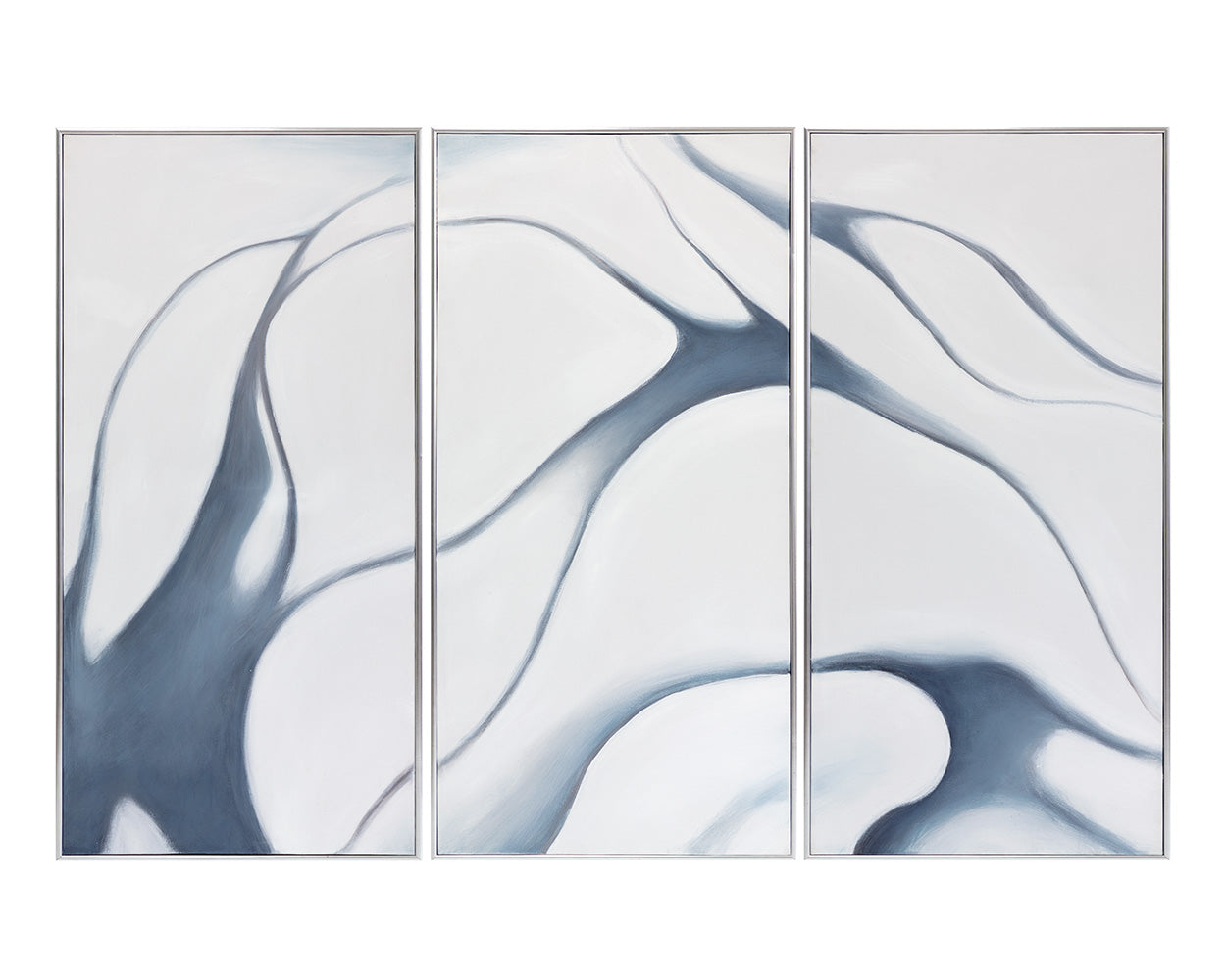 Picture of Meditation (Set of 3) - 30" x 60" - Silver Floater Frame