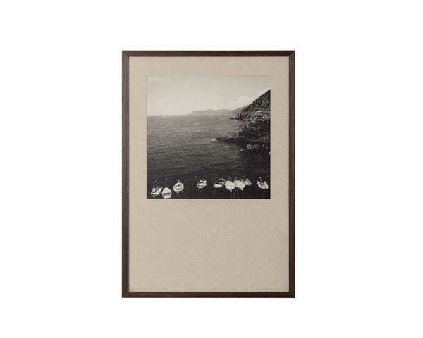 Picture of Coastal Vibes II - 28" x 40" - Deep Brown Frame
