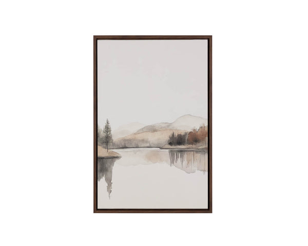 Picture of Silent Lake I - 20" x 30" - Brown Floater Frame