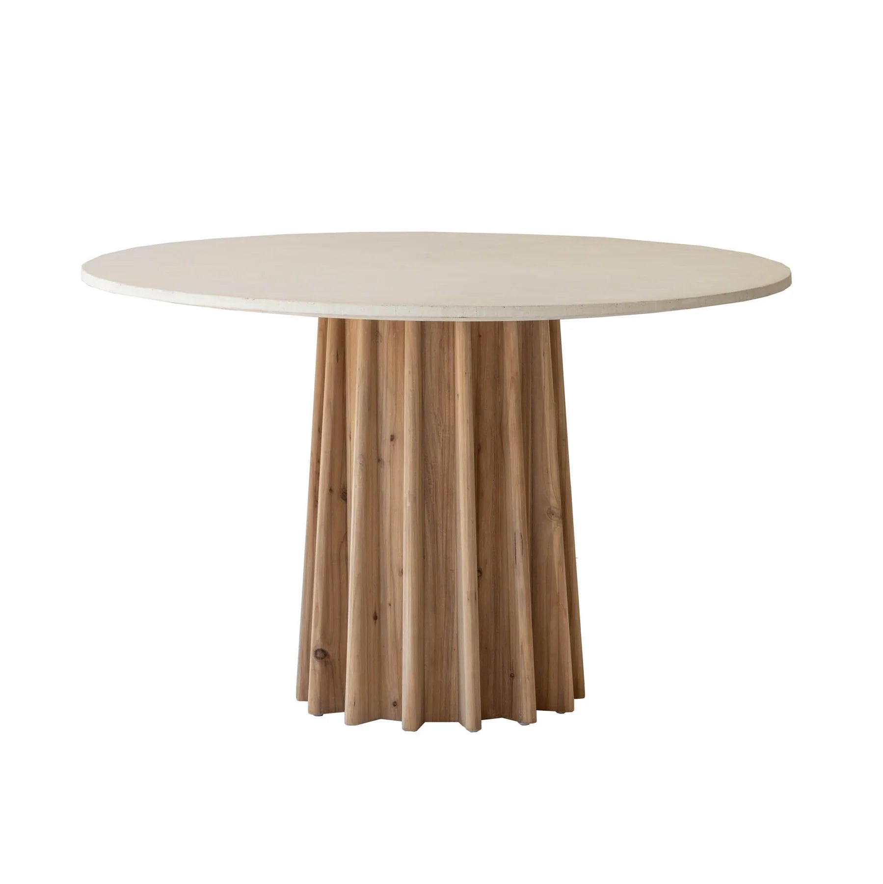 Picture of Sculpture Dining Table - White Concrete Wash