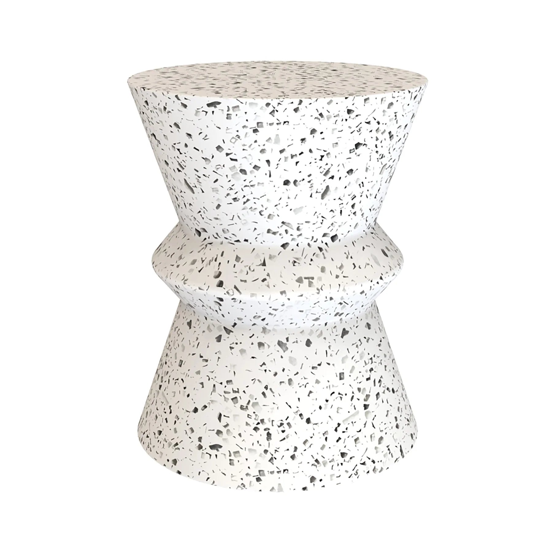 Picture of Concrete Hourglass Side Table - Terrazzo