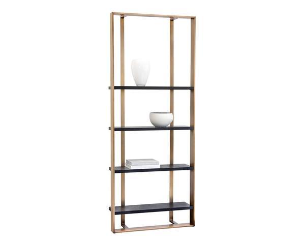 Picture of Dalton Bookcase - Antique Brass/Black