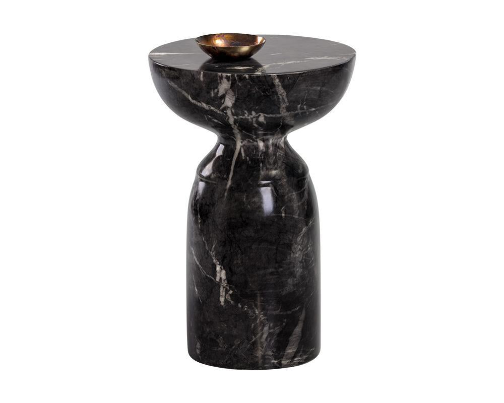 Picture of Goya End Table - Marble Look Black