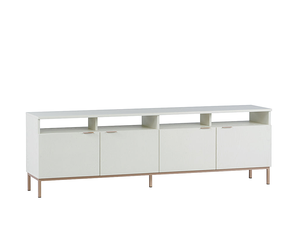 Picture of Ambrose Modular Media Stand - Champagne Gold/Cream