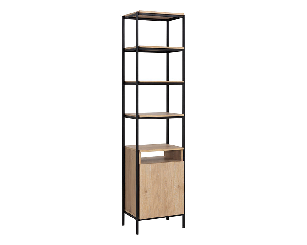 Picture of Ambrose Modular Bookcase - Small - Rustic Oak/Black