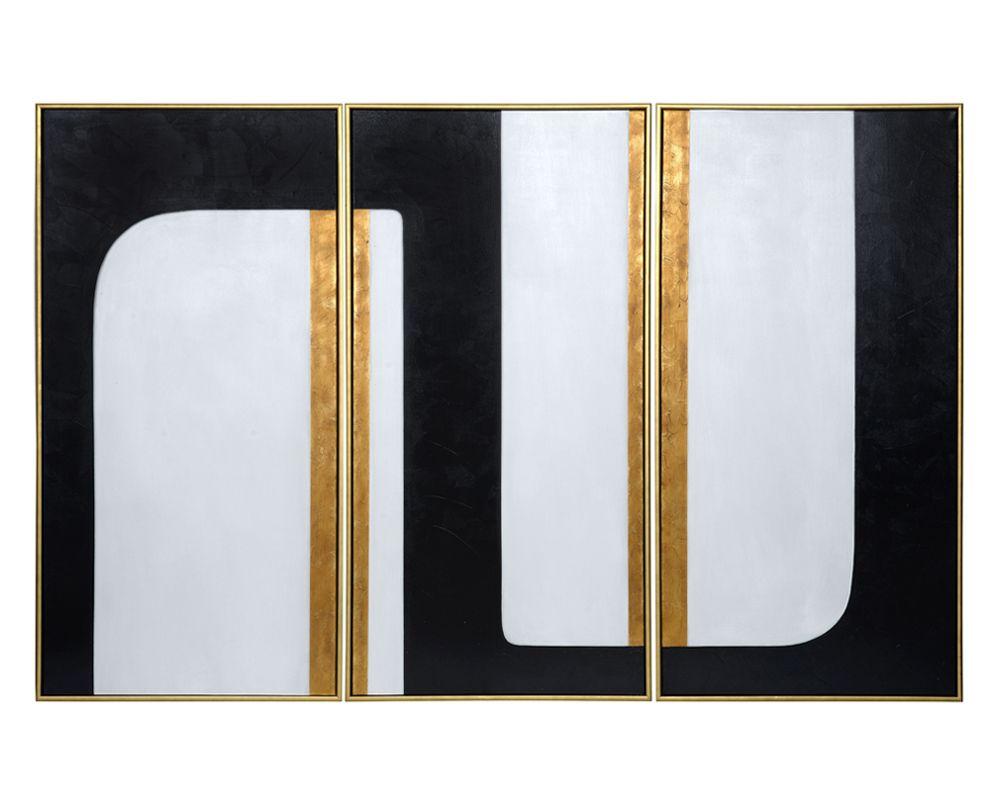 Picture of The Path (Set of 3) - 30" X 60" - Gold Floater Frame