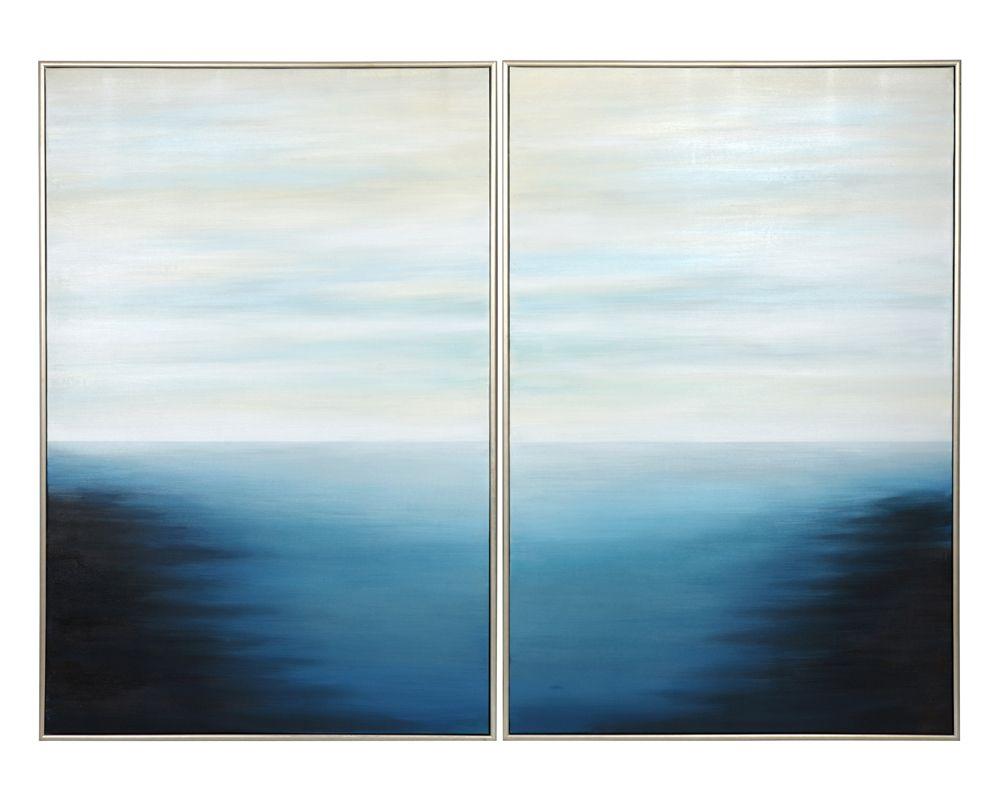 Picture of Below the Surface (Set of 2) - 40" x 60" - Silver Floater Frame