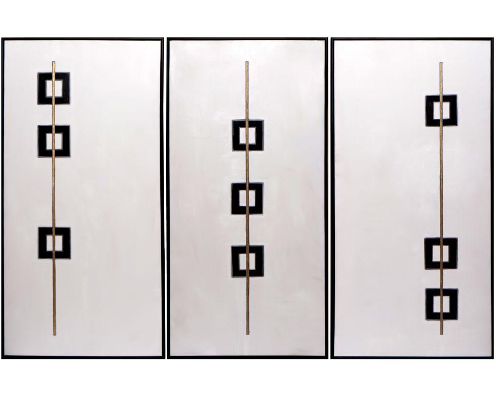 Picture of Boxed in (Set of 3) - 30" X 60" - Black Floater Frame