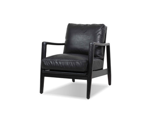 Craftsman Lounge Chair - Black Leather