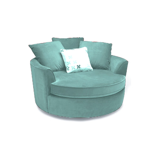 turquoise modern fabric arm chair