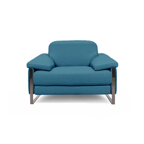 modern turquoise fabric power reclining chair with USB port