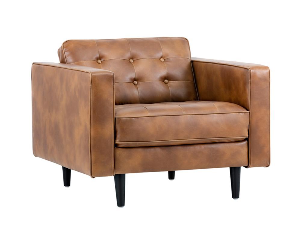 Picture of Donnie Armchair - Faux Leather - Tobacco Tan