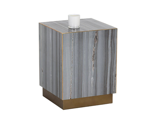 Daines End Table - Grey
