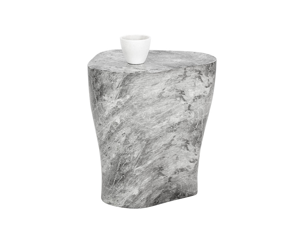 Picture of Dali Large End Table - Marble Look - Grey