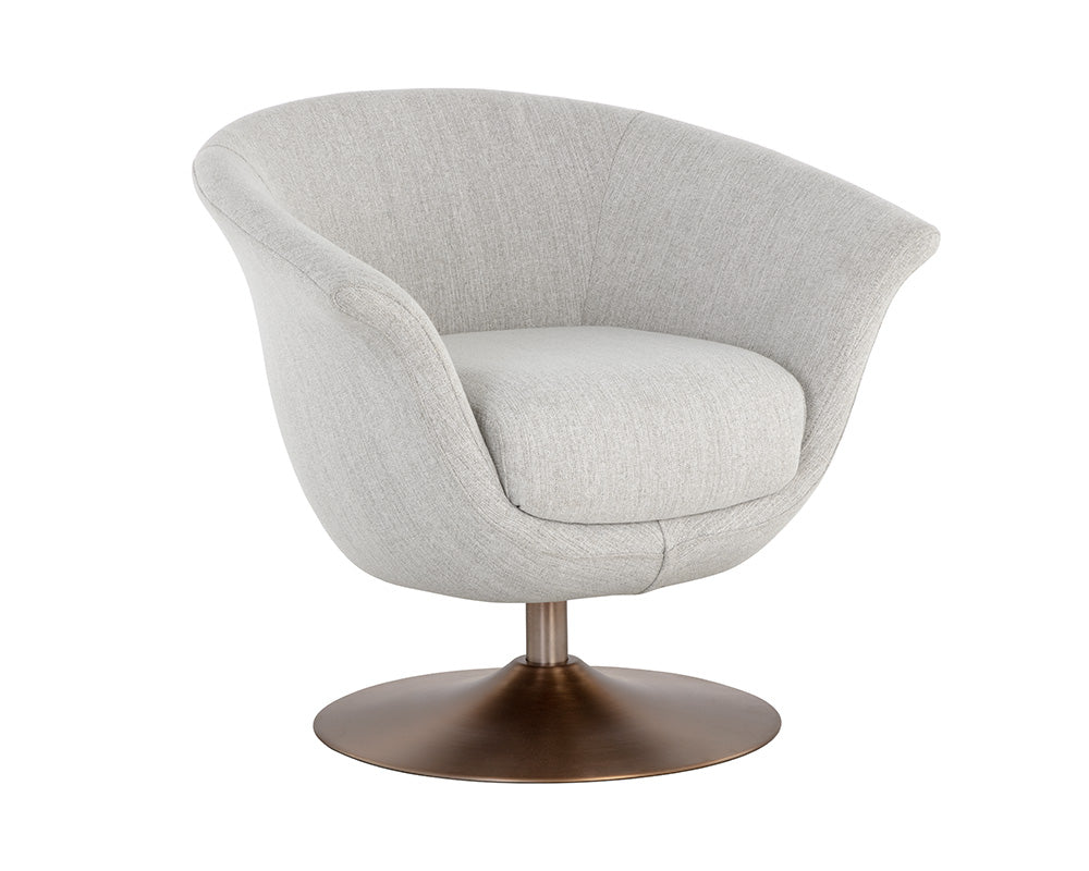 Picture of Carine Swivel Lounge Chair - Mina Taupe