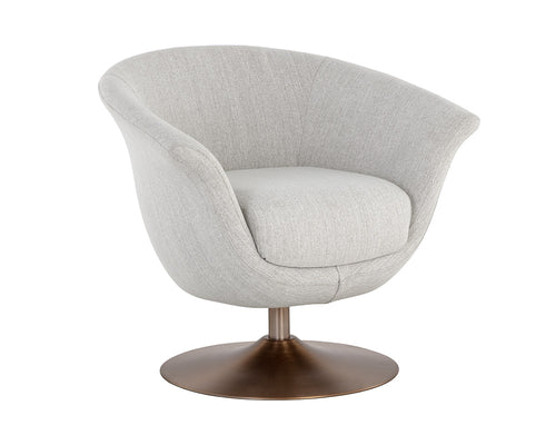 Carine Swivel Lounge Chair - Mina Taupe