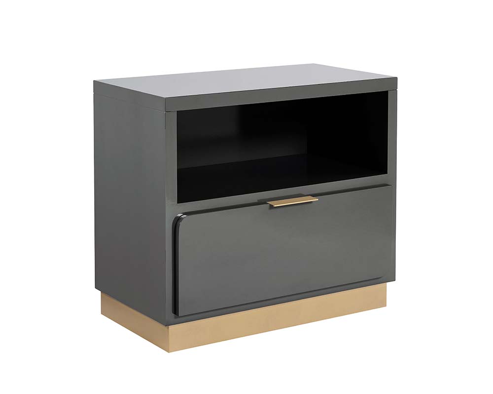 Picture of Jenkins Nightstand - High Gloss Grey