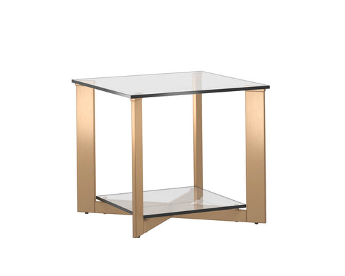 Xavier End Table - Antique Brass