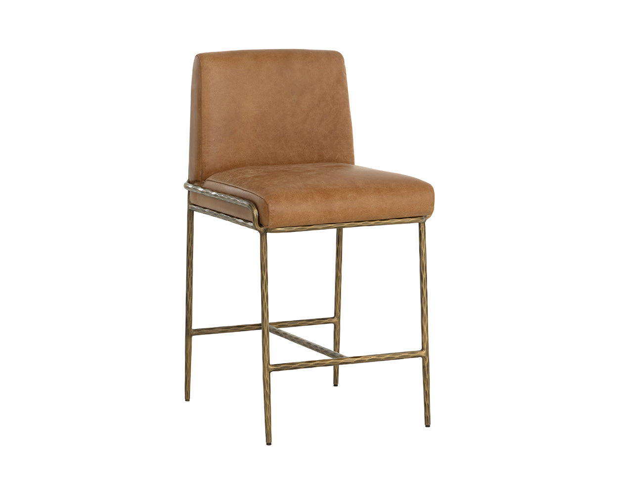 Lathan Counter Stool - Tan Leather