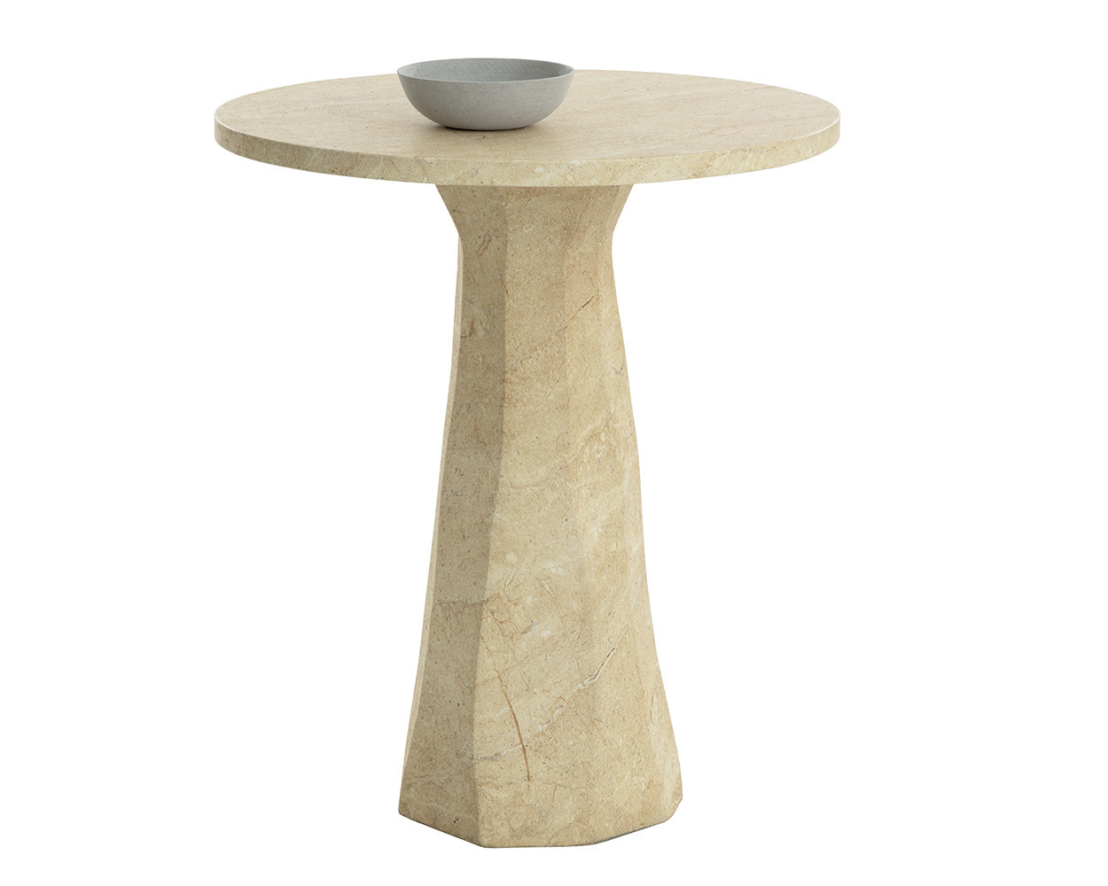 Kliff Bar Table - Travertine Look