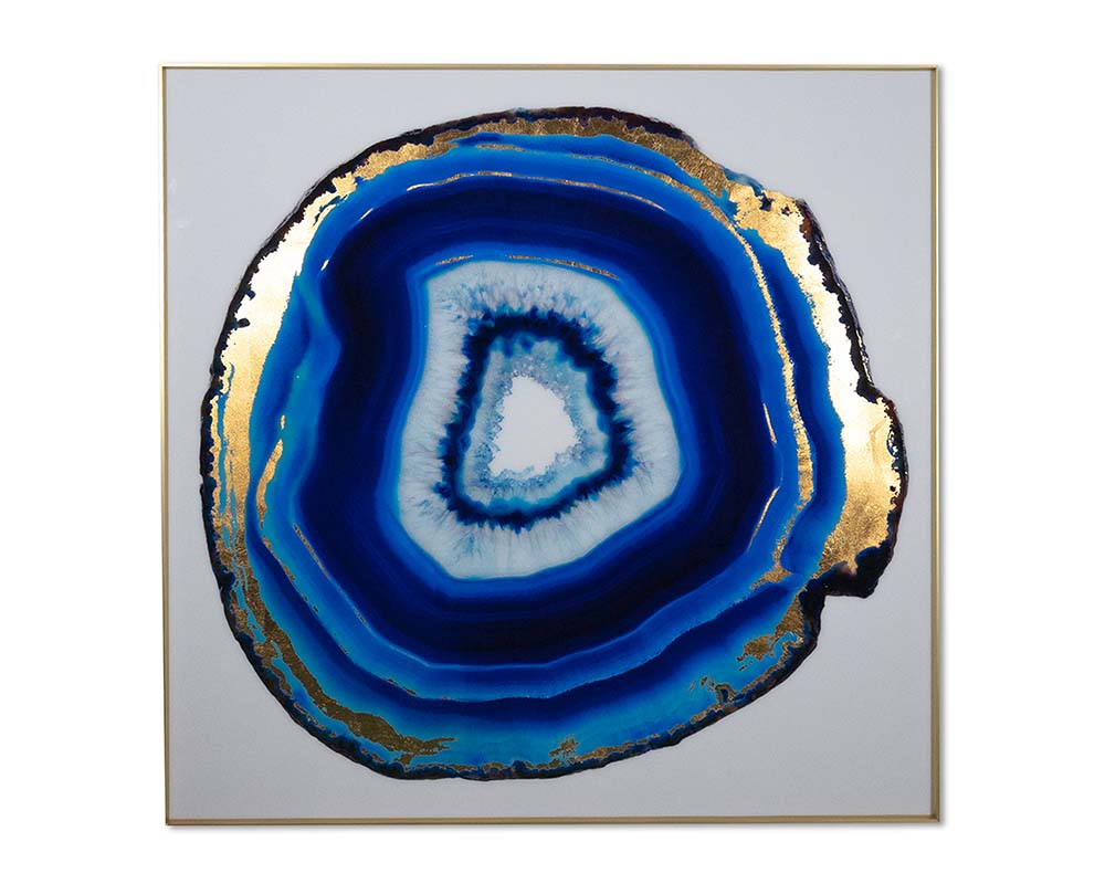 Picture of Blue Agate - 48" x 48" - Gold Frame