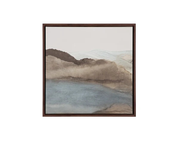 Cordillera II - 24" x 24" - Brown Floater Frame