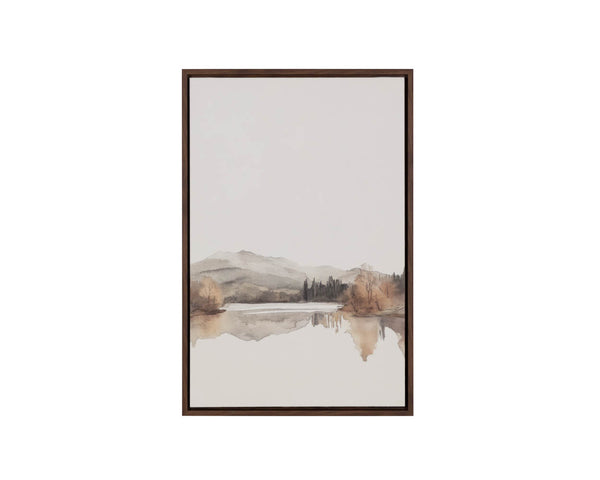 Together Alone II - 20" x 30" - Brown Floater Frame