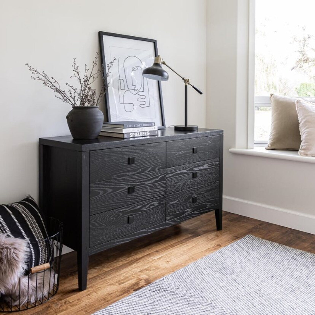 Hara 6-Drawer Dresser - Black Hara 6-Drawer Dresser - Black