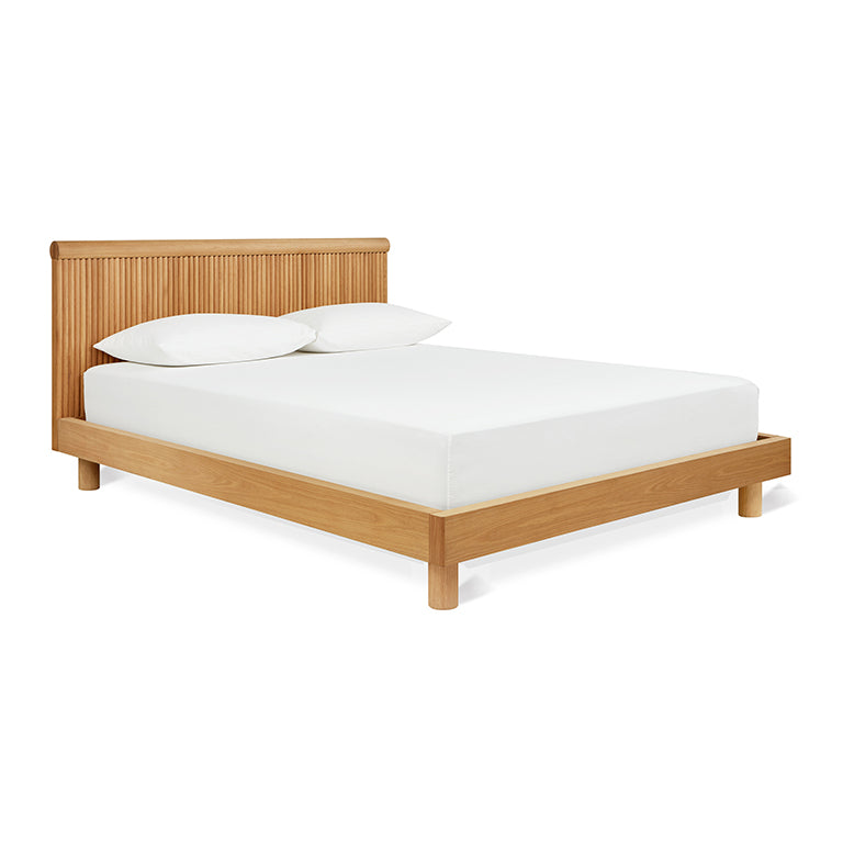 Odeon Queen Bed - White Oak
