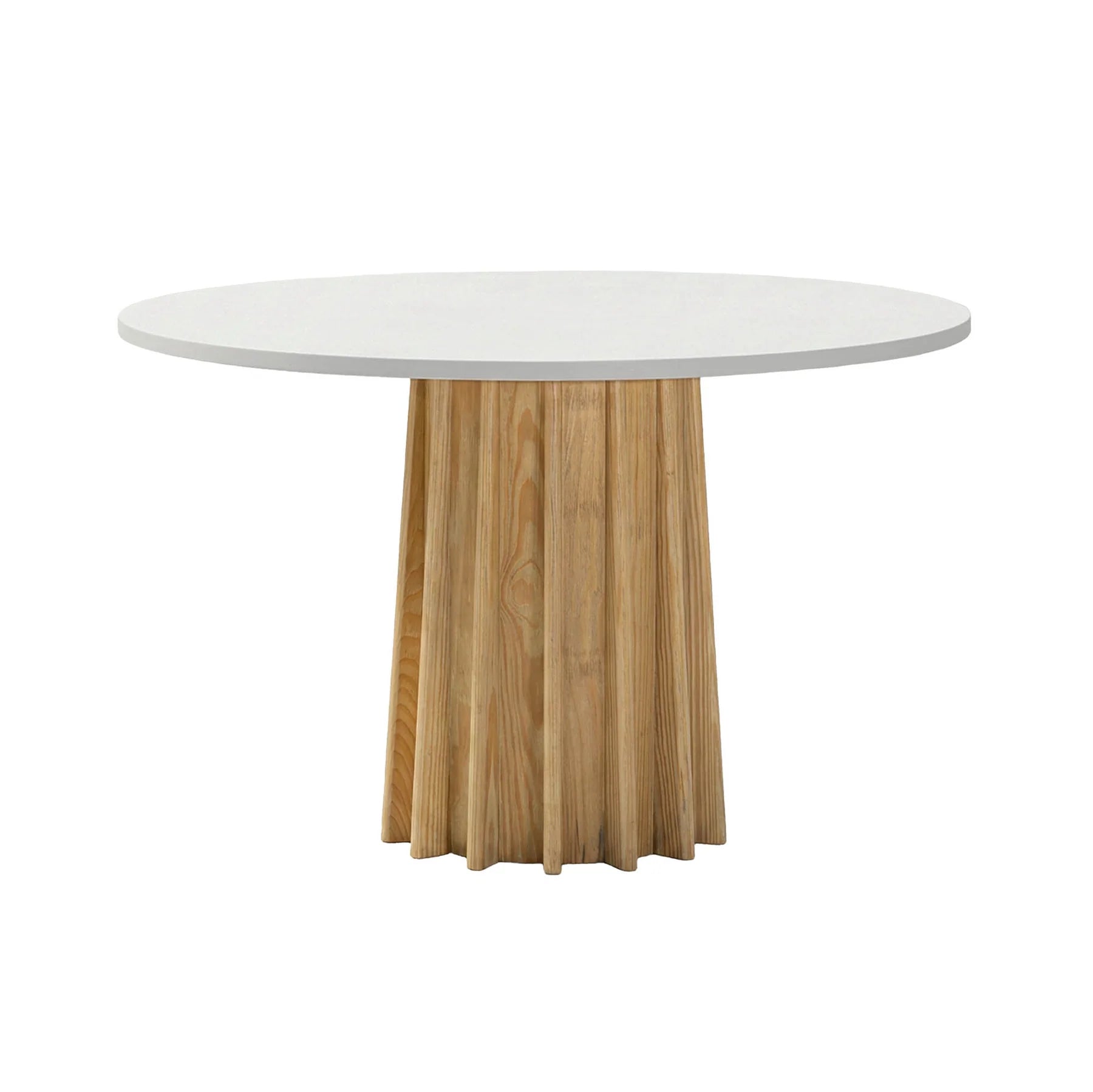 Picture of Sculpture Dining Table - White Concrete Wash