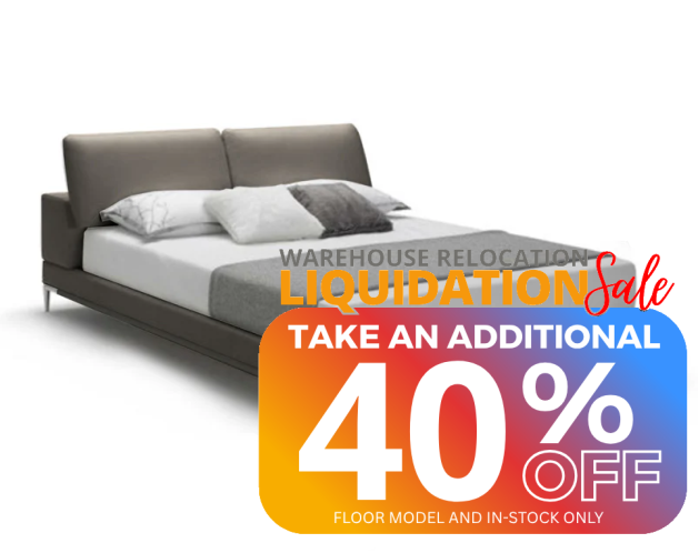 Orsted King Bed - Fabric & Leatherette