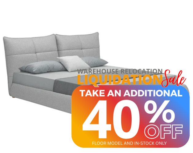 Thorne King Bed - Leatherette or Fabric