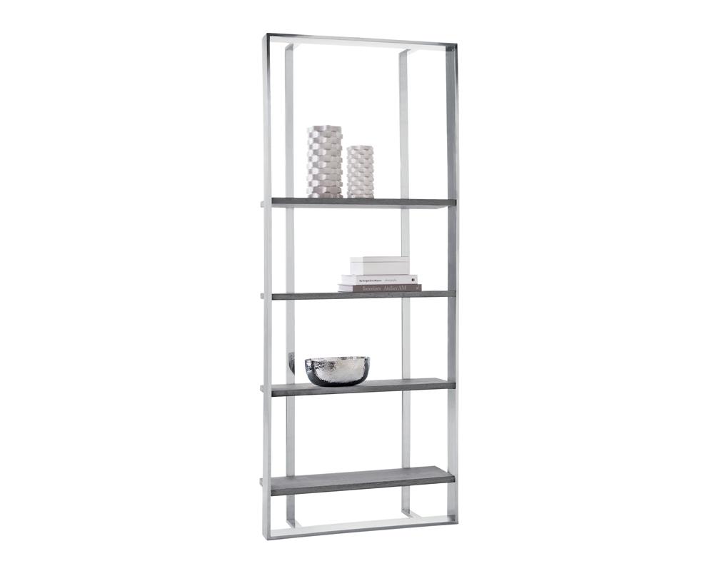 Picture of Dalton Bookcase - Stainless Steel/Grey