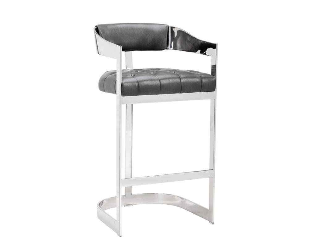 Picture of Beaumont Barstool - Stainless Steel/Cantina Magnetite