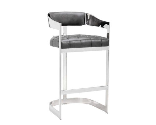 Beaumont Barstool - Stainless Steel/Cantina Magnetite