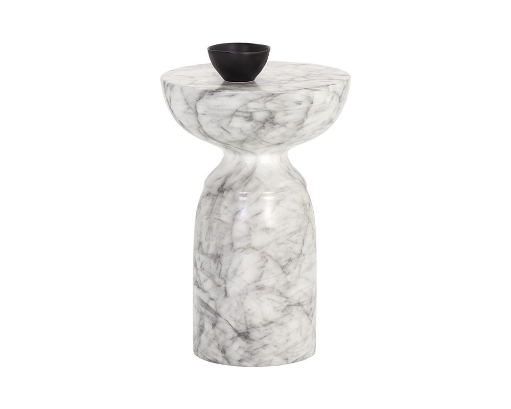 Picture of Goya End Table - Marble Look White