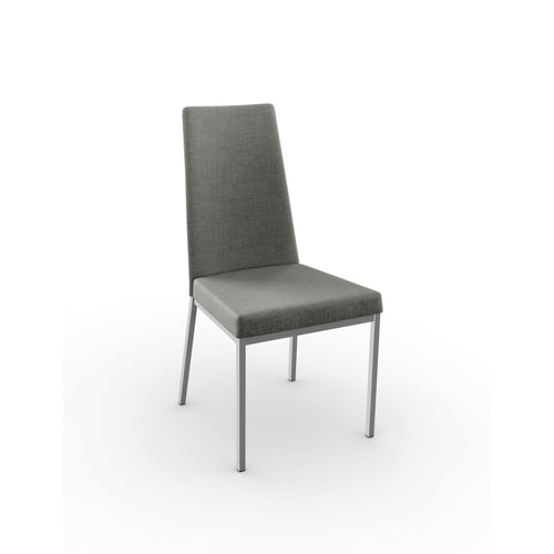 Modern upholstered dining chair with metal legs