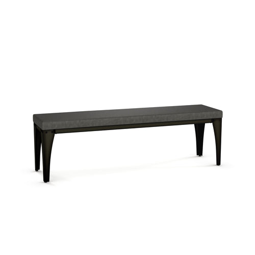 Grey modern wooden bench with metal legs
