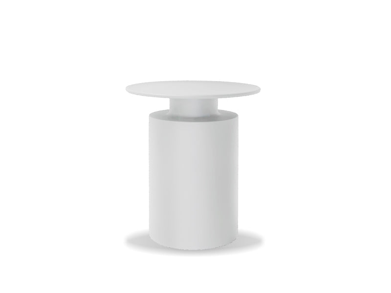 Rook End Table - Matte White